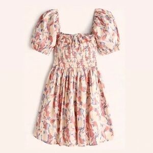 Abercrombie & Fitch Smocked Bodice Mini Dress